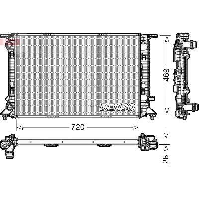 Hladnjak, hlađenje motora DENSO DRM02022 IC-E34635