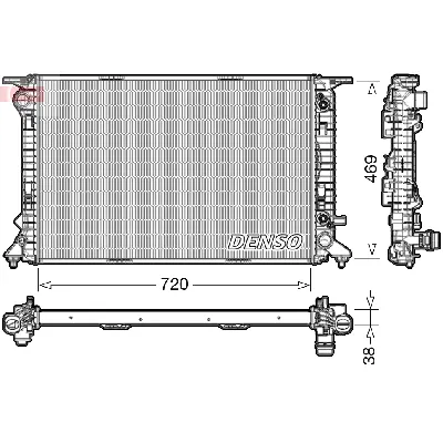 Hladnjak, hlađenje motora DENSO DRM02041 IC-E51C2F