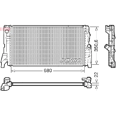 Hladnjak, hlađenje motora DENSO DRM05118 IC-G07UZ5