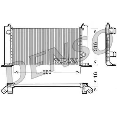 Hladnjak, hlađenje motora DENSO DRM09120 IC-D0FE2B