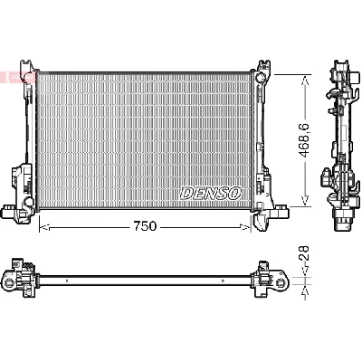 Hladnjak, hlađenje motora DENSO DRM09174 IC-G04M0M