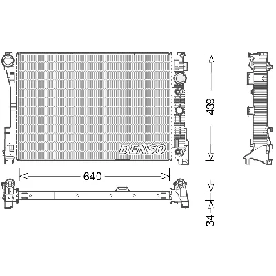Hladnjak, hlađenje motora DENSO DRM17048 IC-E1169B