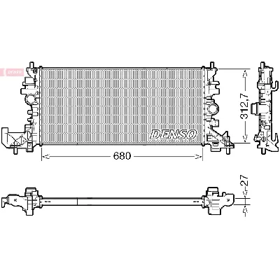 Hladnjak, hlađenje motora DENSO DRM20118 IC-G0OMO6
