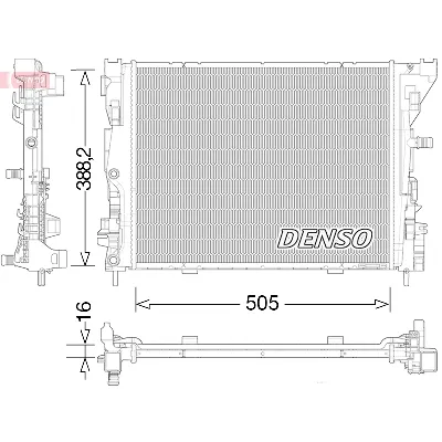 Hladnjak, hlađenje motora DENSO DRM23035 IC-E3463B