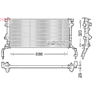 Hladnjak, hlađenje motora DENSO DRM23038 IC-E29F24