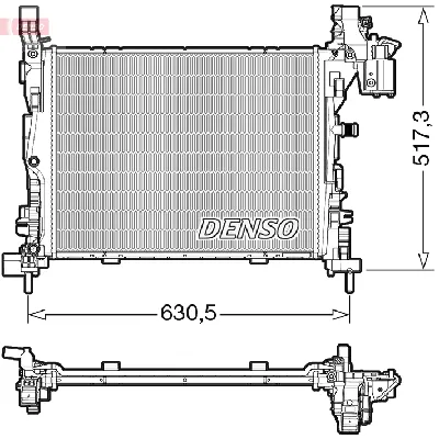 Hladnjak, hlađenje motora DENSO DRM23062 IC-E7422D
