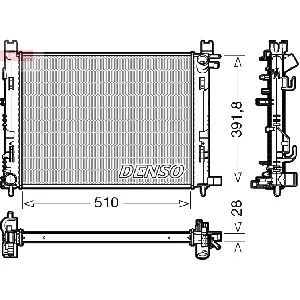Hladnjak, hlađenje motora DENSO DRM23109 IC-E51C3D