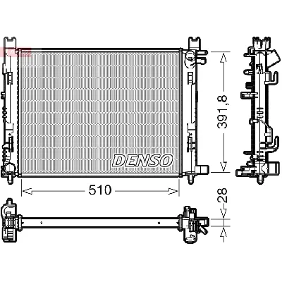 Hladnjak, hlađenje motora DENSO DRM23109 IC-E51C3D