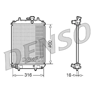 Hladnjak, hlađenje motora DENSO DRM35001 IC-D0FDE3