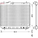 Hladnjak, hlađenje motora DENSO DRM35005 IC-F61425