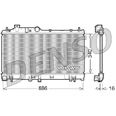 Hladnjak, hlađenje motora DENSO DRM36007 IC-D10055