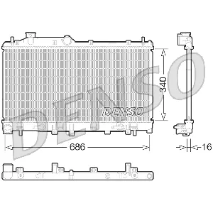 Hladnjak, hlađenje motora DENSO DRM36015 IC-D10059