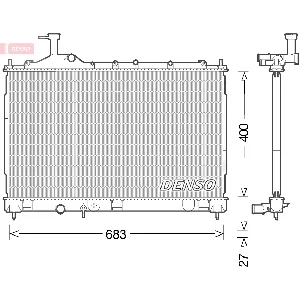 Hladnjak, hlađenje motora DENSO DRM45038 IC-E116AF