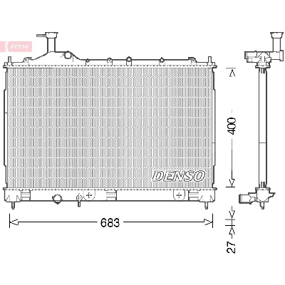 Hladnjak, hlađenje motora DENSO DRM45038 IC-E116AF