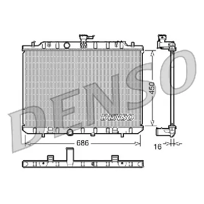 Hladnjak, hlađenje motora DENSO DRM46006 IC-D0FF72