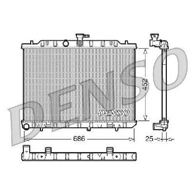 Hladnjak, hlađenje motora DENSO DRM46007 IC-D0FF71