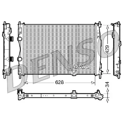 Hladnjak, hlađenje motora DENSO DRM46017 IC-D0FF6E