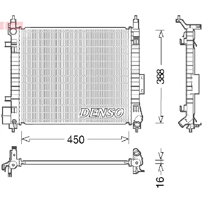 Hladnjak, hlađenje motora DENSO DRM46054 IC-F6142C