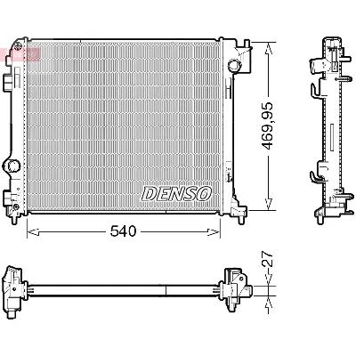 Hladnjak, hlađenje motora DENSO DRM46065 IC-G0H304