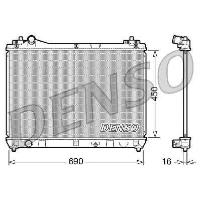 Hladnjak, hlađenje motora DENSO DRM47016 IC-D10063