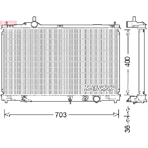 Hladnjak, hlađenje motora DENSO DRM50095 IC-E116B3
