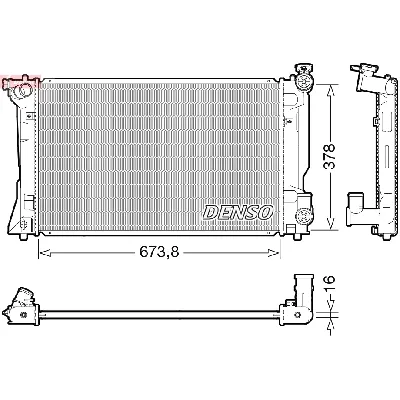 Hladnjak, hlađenje motora DENSO DRM50118 IC-E486D0