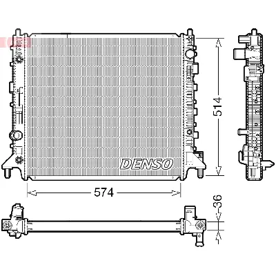 Hladnjak, hlađenje motora DENSO DRM99013 IC-F6142E