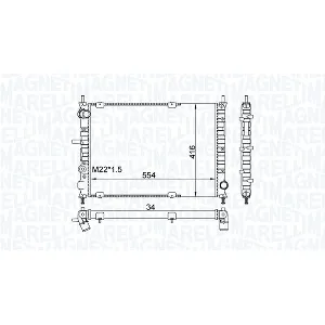 Hladnjak, hlađenje motora MAGNETI MARELLI 350213154300 IC-G0SBVN