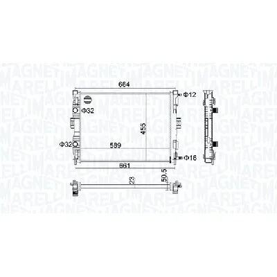 Hladnjak, hlađenje motora MAGNETI MARELLI 350213160600 IC-G0SAK1