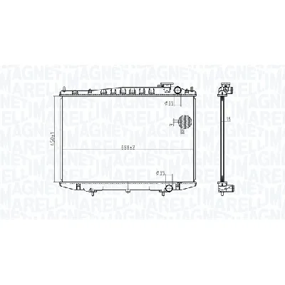 Hladnjak, hlađenje motora MAGNETI MARELLI 350213174500 IC-G0T87V