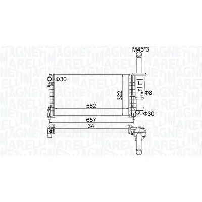 Hladnjak, hlađenje motora MAGNETI MARELLI 350213183700 IC-G0SI1N