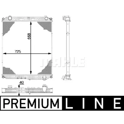 Hladnjak, hlađenje motora MAHLE CR 100 000P IC-G08P5S