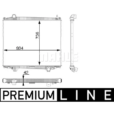 Hladnjak, hlađenje motora MAHLE CR 102 000P IC-G08P5U