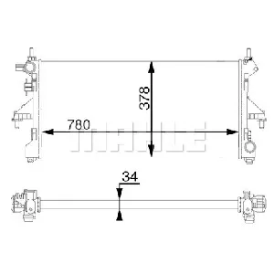 Hladnjak, hlađenje motora MAHLE CR 1034 000S IC-G08RNM