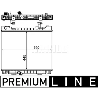 Hladnjak, hlađenje motora MAHLE CR 1045 000P IC-G08FKC