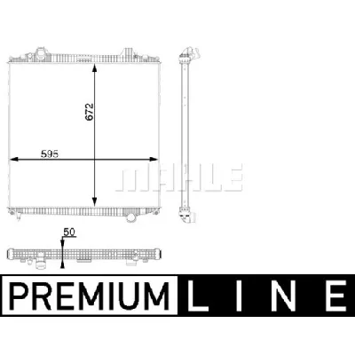 Hladnjak, hlađenje motora MAHLE CR 106 000P IC-G08P5X