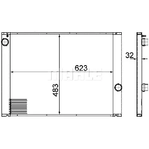 Hladnjak, hlađenje motora MAHLE CR 1067 000P IC-G08RNZ