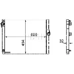 Hladnjak, hlađenje motora MAHLE CR 1094 000P IC-G08SXM