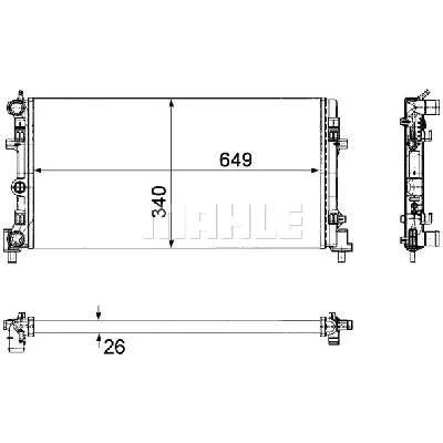 Hladnjak, hlađenje motora MAHLE CR 1096 000P IC-G08FKG