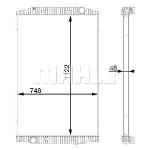 Hladnjak, hlađenje motora MAHLE CR 112 000S IC-G08P60