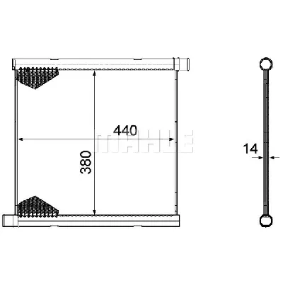 Hladnjak, hlađenje motora MAHLE CR 1124 000P IC-G08FKI