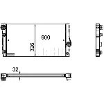 Hladnjak, hlađenje motora MAHLE CR 1148 000P IC-G08FKN
