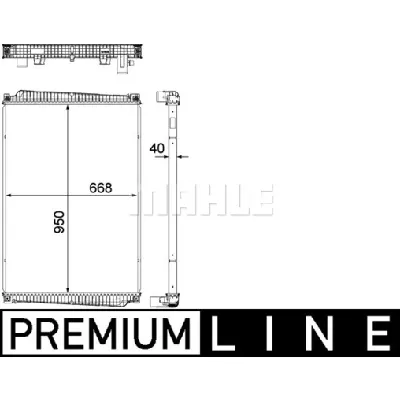 Hladnjak, hlađenje motora MAHLE CR 1149 000P IC-G08FKO