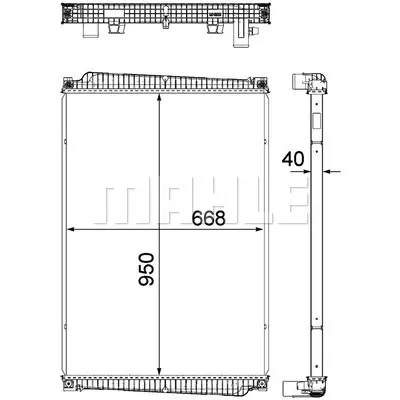 Hladnjak, hlađenje motora MAHLE CR 1149 000P IC-G08FKO