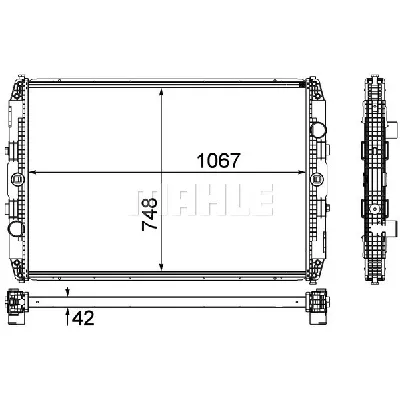 Hladnjak, hlađenje motora MAHLE CR 1151 000P IC-G08SZC