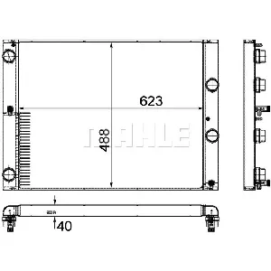 Hladnjak, hlađenje motora MAHLE CR 1158 000P IC-G08FKS