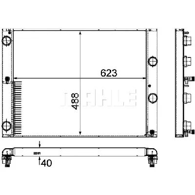Hladnjak, hlađenje motora MAHLE CR 1158 000P IC-G08FKS