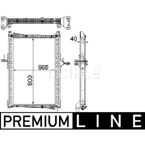 Hladnjak, hlađenje motora MAHLE CR 1160 000P IC-G08FKT