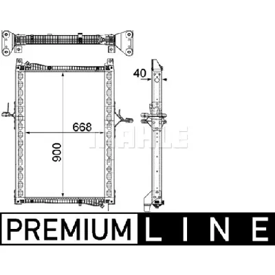 Hladnjak, hlađenje motora MAHLE CR 1160 000P IC-G08FKT