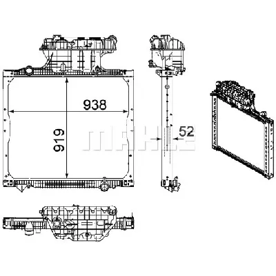 Hladnjak, hlađenje motora MAHLE CR 1168 000P IC-G08FKV